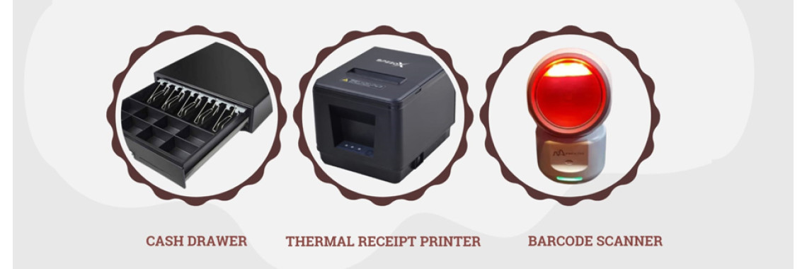 Printer, Cash Drawer, Desktop Scanner