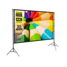 Speed-X Projector Screen 150 inch Tripod Potable Double Stand 8x10 Feet 4:3MW
