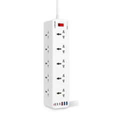 Ldnio Sc10610c 2500w Power Extension 10 Sockets 3 Usb-c Pd + 3 Usb-a Qc3.0