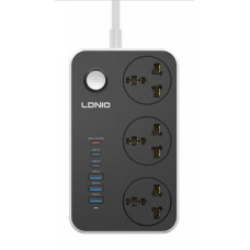 Ldnio Sc3604c 2500w Power Extension 3 Socket 3 Usb-a + 3 Usb-c 2m