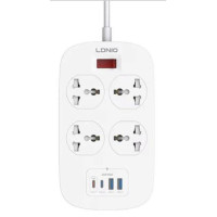 Ldnio Sc4407c 2500w Power Extension 4 Sockets 2 Usb-a + 2 Usb-c 2m
