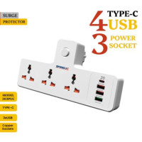 New 304puc Speed-x Premium Portable Power Strip 3 Socket