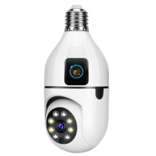 Speed-X SP-E28-2 Dual Lens Bulb Camera 1080p Wifi Panoramic Night Vision Motion Detection With V380 Pro App